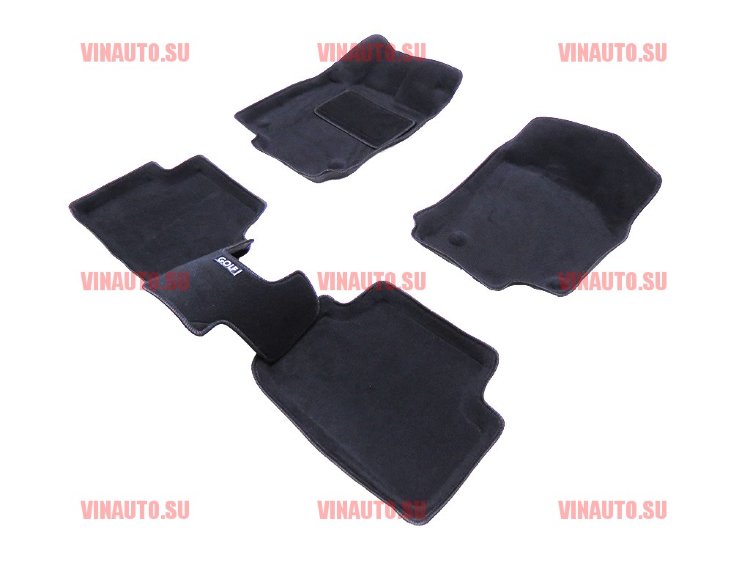 Коврики в салон 3D/VW-Golf VII 2013 –(черн)