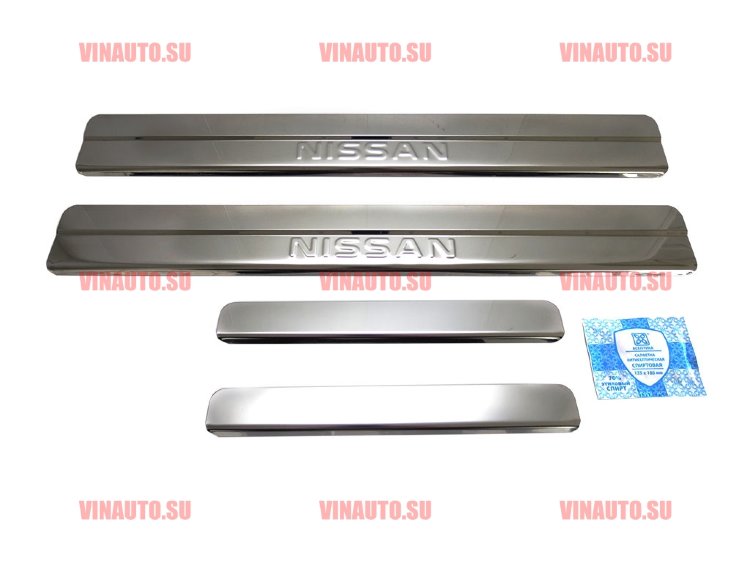 Накладки на пороги NISSAN Almera 2012-2014 (Ступеньчатые) Накладки на пороги NISSAN Almera 2012-2014 (Ступеньчатые)